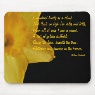 Alfombrilla De Ratón Daffodil amarillo; Wordsworth Poem Mouse Pad