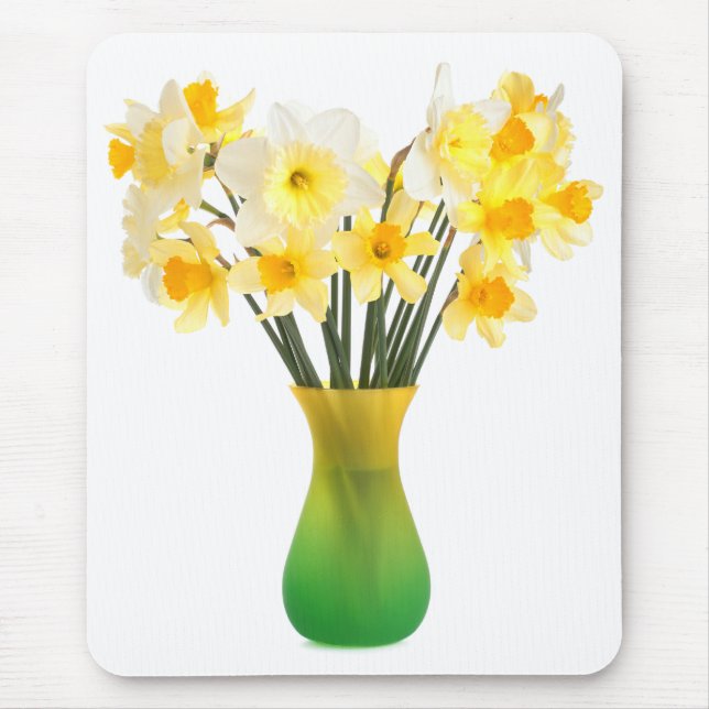 Alfombrilla De Ratón Daffodils en un Mousepad de Vase (Frente)