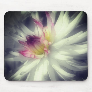 Alfombrilla De Ratón Dahlia Flower Close Black And White