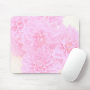Alfombrilla De Ratón Dahlias En Rosa Suave