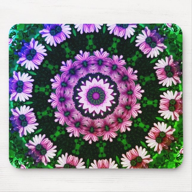Alfombrilla De Ratón Daisies africanos resumen arte de las flores (Frente)