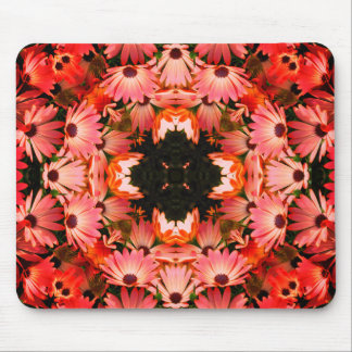 Alfombrilla De Ratón Daisies africanos rosados Resumen de arte floral