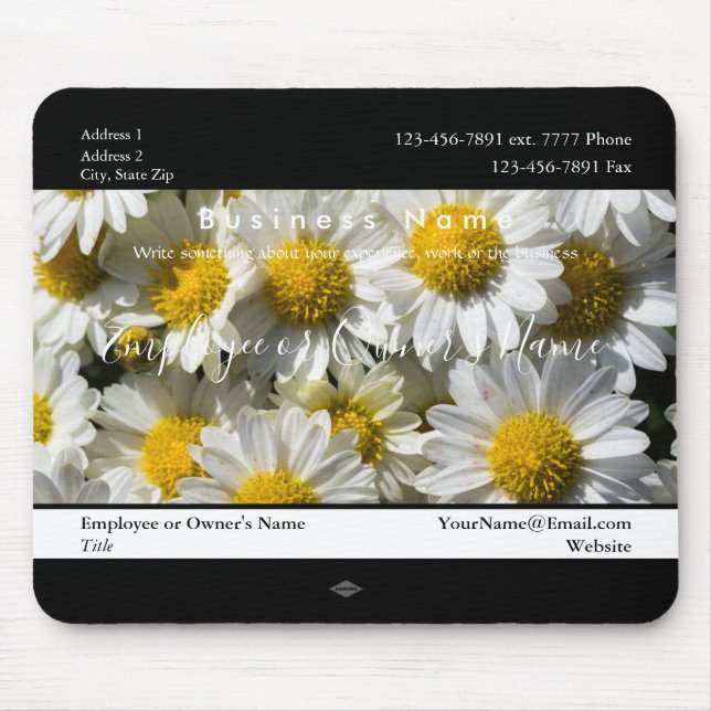 Alfombrilla De Ratón Daisies Gift Promo Mousepad HAMbyWG (Frente)