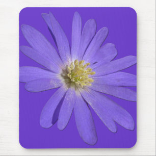 Alfombrilla De Ratón Daisies Mousepad Blue Flowers Decoración Informáti