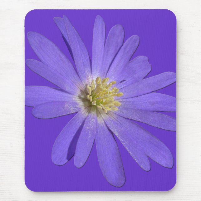 Alfombrilla De Ratón Daisies Mousepad Blue Flowers Decoración Informáti (Frente)