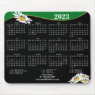 Alfombrilla De Ratón Daisy 2023 sobre la almohadilla del ratón en blanc