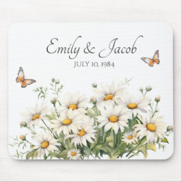 Alfombrilla De Ratón Daisy Bouquet De Acuarela Para Pareja