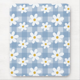 Alfombrilla De Ratón Daisy Days Mousepad - Blue Gingham