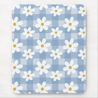 Alfombrilla De Ratón Daisy Days Mousepad - Blue Gingham