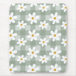 Alfombrilla De Ratón Daisy Days Mousepad - Green Gingham