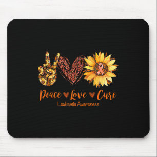 Alfombrilla De Ratón Daisy Peace Love Cure Leukemia Awareness Gift