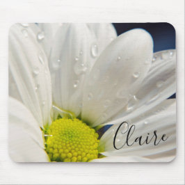 Alfombrilla De Ratón Daisy with Dew Drops Mouse Pad