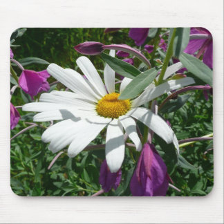 Alfombrilla De Ratón Daisy y Fireweed Wildflower