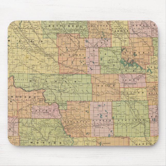 Alfombrilla De Ratón Dakota del Norte (Frente)