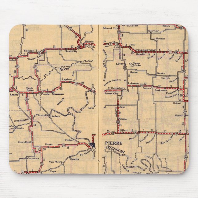 Alfombrilla De Ratón Dakota del Sur (Frente)