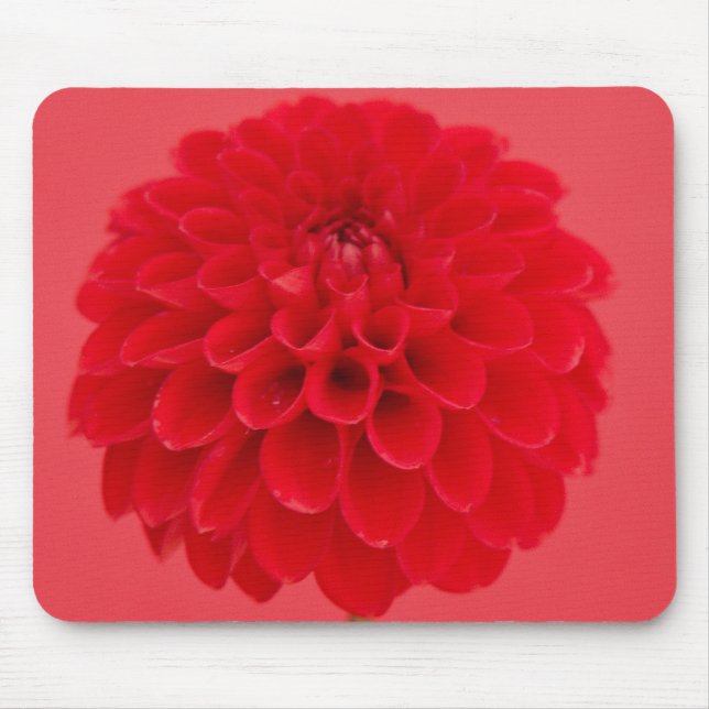 Alfombrilla De Ratón dalia roja (Frente)