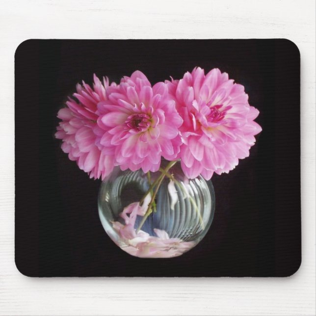 Alfombrilla De Ratón Dalia rosada Mousepad (Frente)