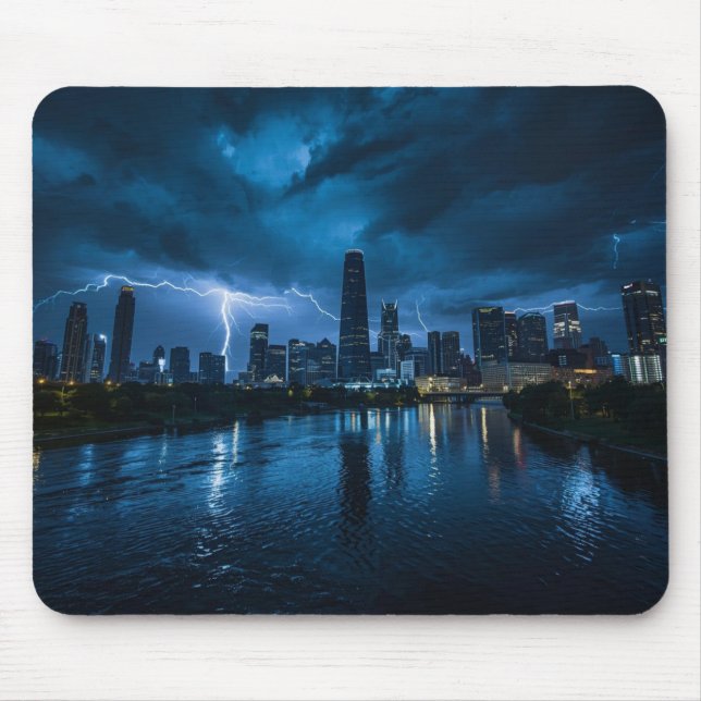 Alfombrilla De Ratón Dallas Lightning Mouse Pad - Urban Texas Office  (Frente)