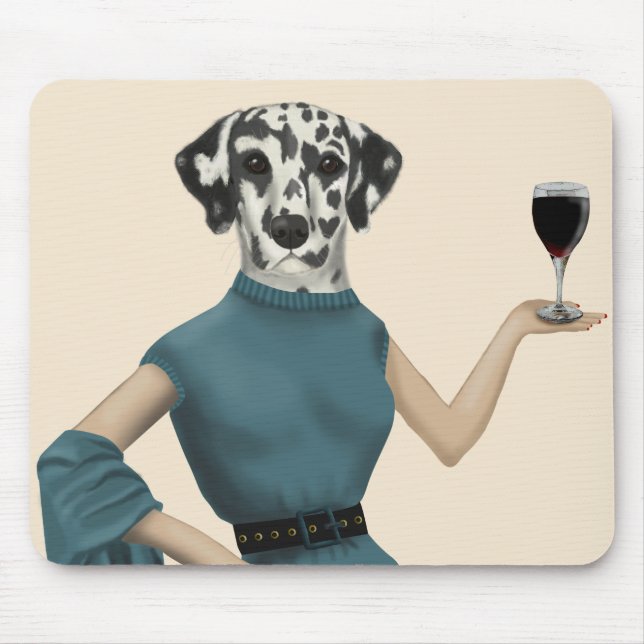Alfombrilla De Ratón Dalmatian Wine Snob (Frente)