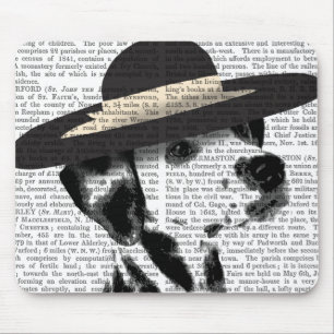 Alfombrilla De Ratón Dalmatian y el Gorra negro brimado