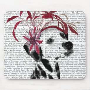 Alfombrilla De Ratón Dalmatiano Con Fascinador Rojo