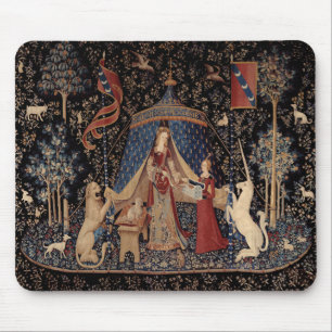 Alfombrilla De Ratón Dama con unicornio Mousepad - Unicornio medieval