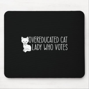 Alfombrilla De Ratón Dama de gato con educación superior