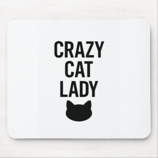 Alfombrilla De Ratón Dama de gato loca - Gracioso regalo de amante de g