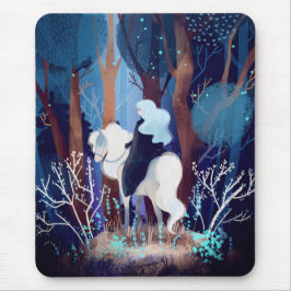 Alfombrilla De Ratón Dama de hadas en un Cabo Negro