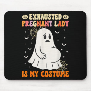 Alfombrilla De Ratón Dama Embarazada Exhaustada Es Mi Vestido Halloween