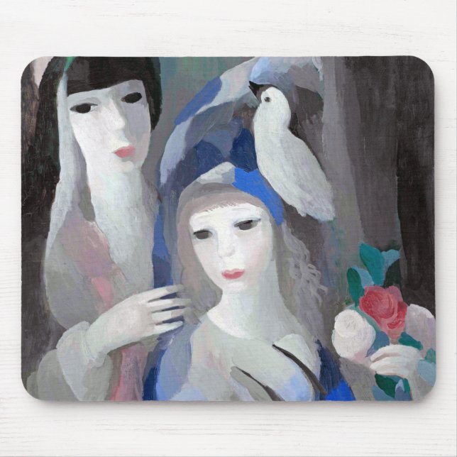Alfombrilla De Ratón Dama y paloma, Marie Laurencin (Frente)