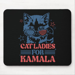 Alfombrilla De Ratón Damas De Kamala, Divertido Gato Presidente Kamala-