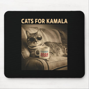 Alfombrilla De Ratón Damas para Kamala Gato Divertido 2024 Presidenta K