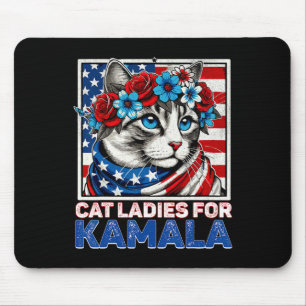 Alfombrilla De Ratón Damas para Kamala Gato Divertido 2024 Presidente K