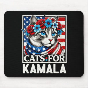 Alfombrilla De Ratón Damas por Kamala Gato Divertido 2024 Presidenta Ka