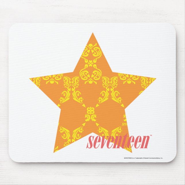 Alfombrilla De Ratón Damasco 3 naranja-amarillos (Frente)