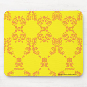 Alfombrilla De Ratón Damasco amarillo-naranja