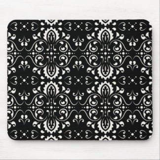 Alfombrilla De Ratón Damasco - (blanco y negro)