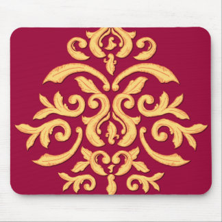 Alfombrilla De Ratón Damasco dorado Mousepad para el escritorio de