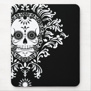 Alfombrilla De Ratón Damasco muerto - cráneo elegante Mousepad del
