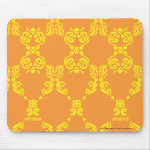 Alfombrilla De Ratón Damasco naranja-amarillo