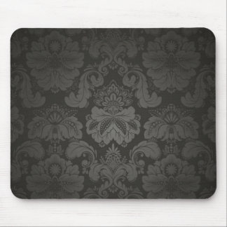 Alfombrilla De Ratón Damasco negro elegante