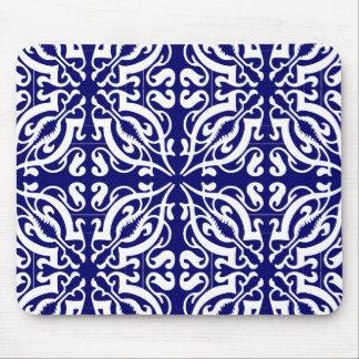 Alfombrilla De Ratón DAMASK - Fondo azul