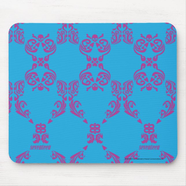 Alfombrilla De Ratón Damask Purple-Aqua (Frente)