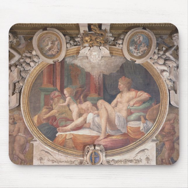 Alfombrilla De Ratón Danae que recibe la ducha del oro (Frente)