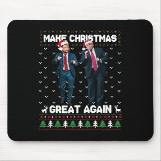 Alfombrilla De Ratón Dancing Trump Santa y Dj Vance Hacen que la Navida