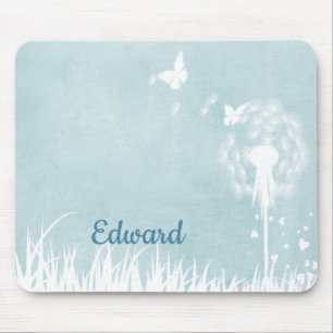 Alfombrilla De Ratón Dandelions, mariposas y cielos azules