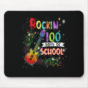 Alfombrilla De Ratón Dando Rock 100 Días De Escuela Estudiante De Guita