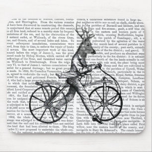 Alfombrilla De Ratón Dandy Deer en bicicleta vieja