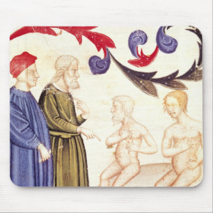 Alfombrilla De Ratón Dante, Virgil y Plaga-pegados